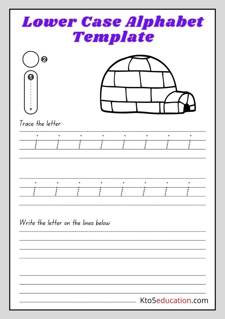 The Lower Case Alphabet Worksheet With An Iglot