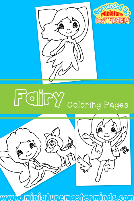 Three Free Fairy Printable Coloring Pages Miniature Masterminds
