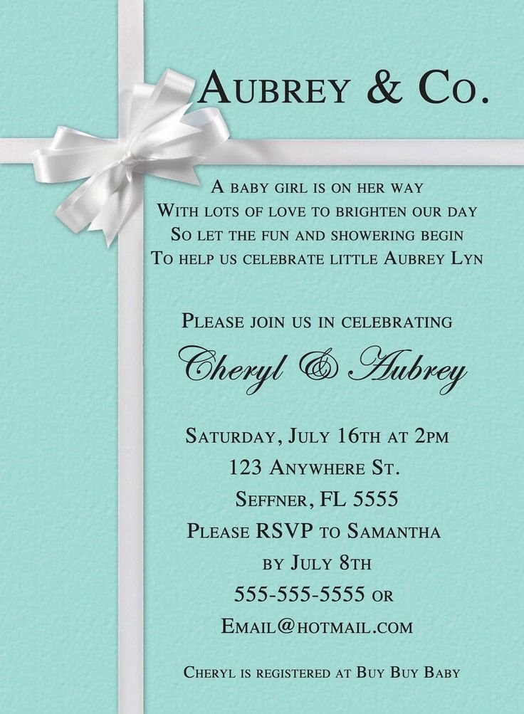 Tiffany co Party Invitations