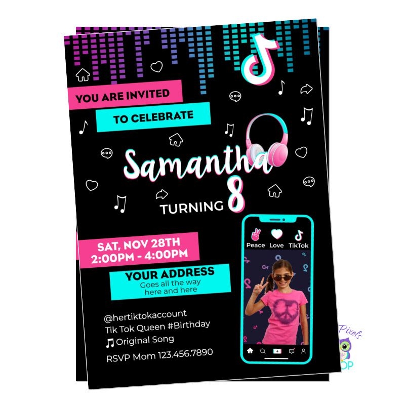 Tiktok Invitation Template