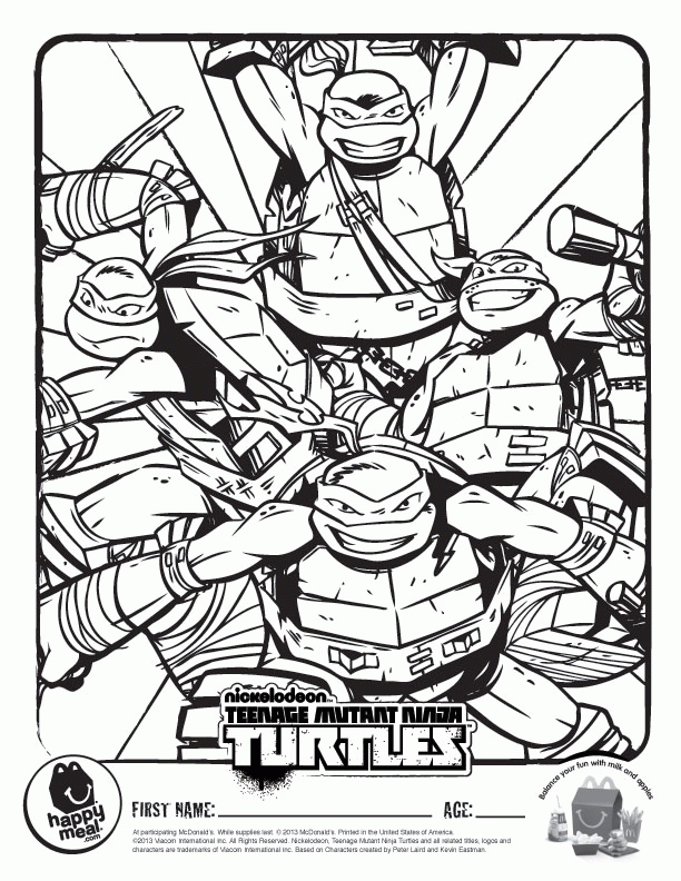 free printable tmnt coloring pages