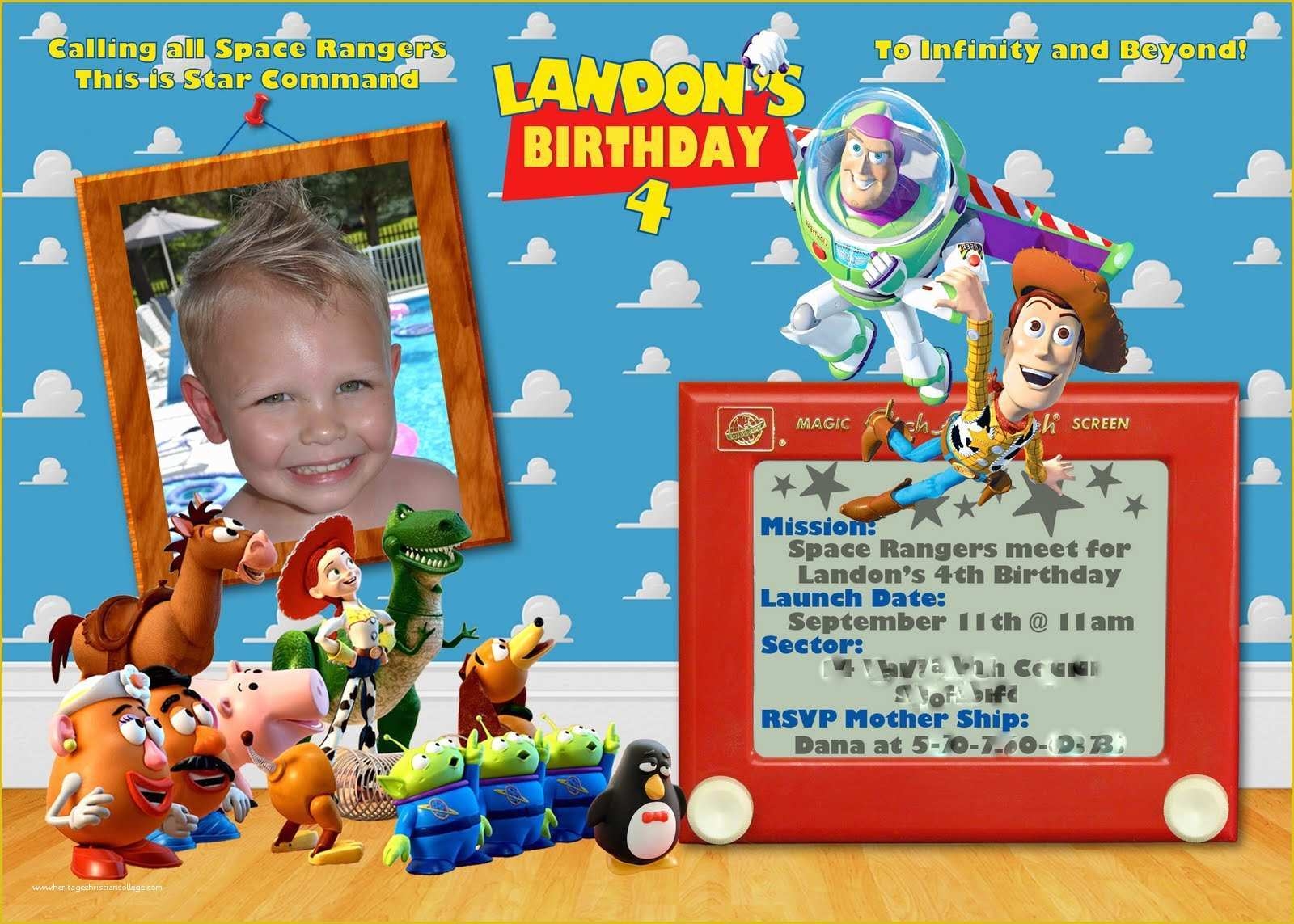 blank toy story birthday invitations template free
