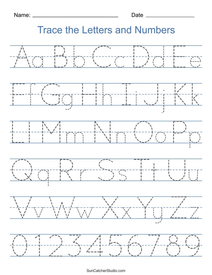 free printable alphabet trace worksheet