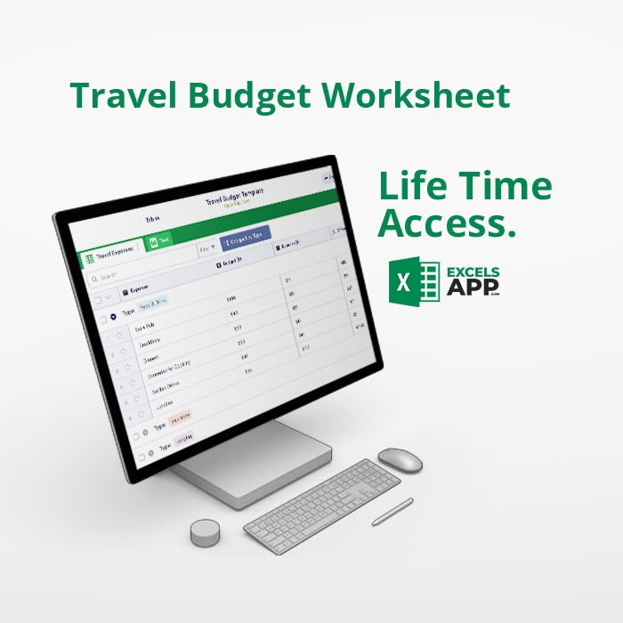 Travel Budget Worksheet Excels App