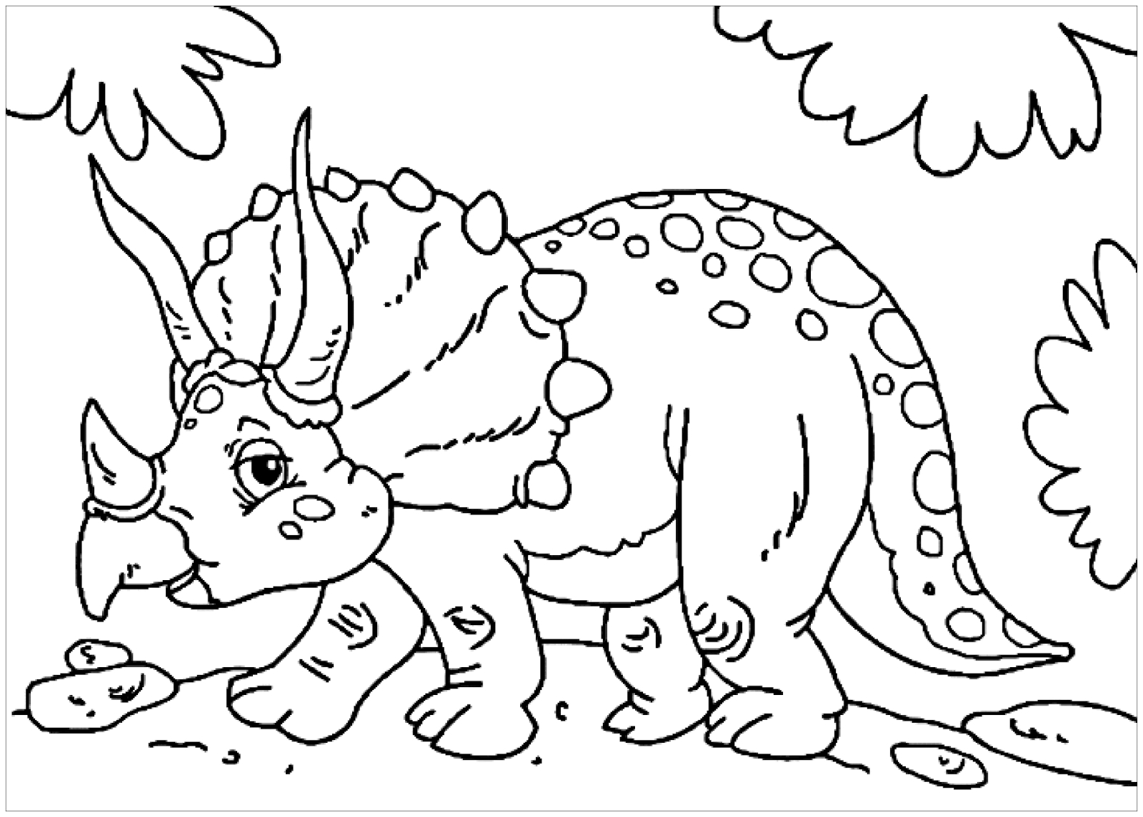 Triceratops Dinosaur Coloring Page Dinosaur Coloring Pages Coloring 