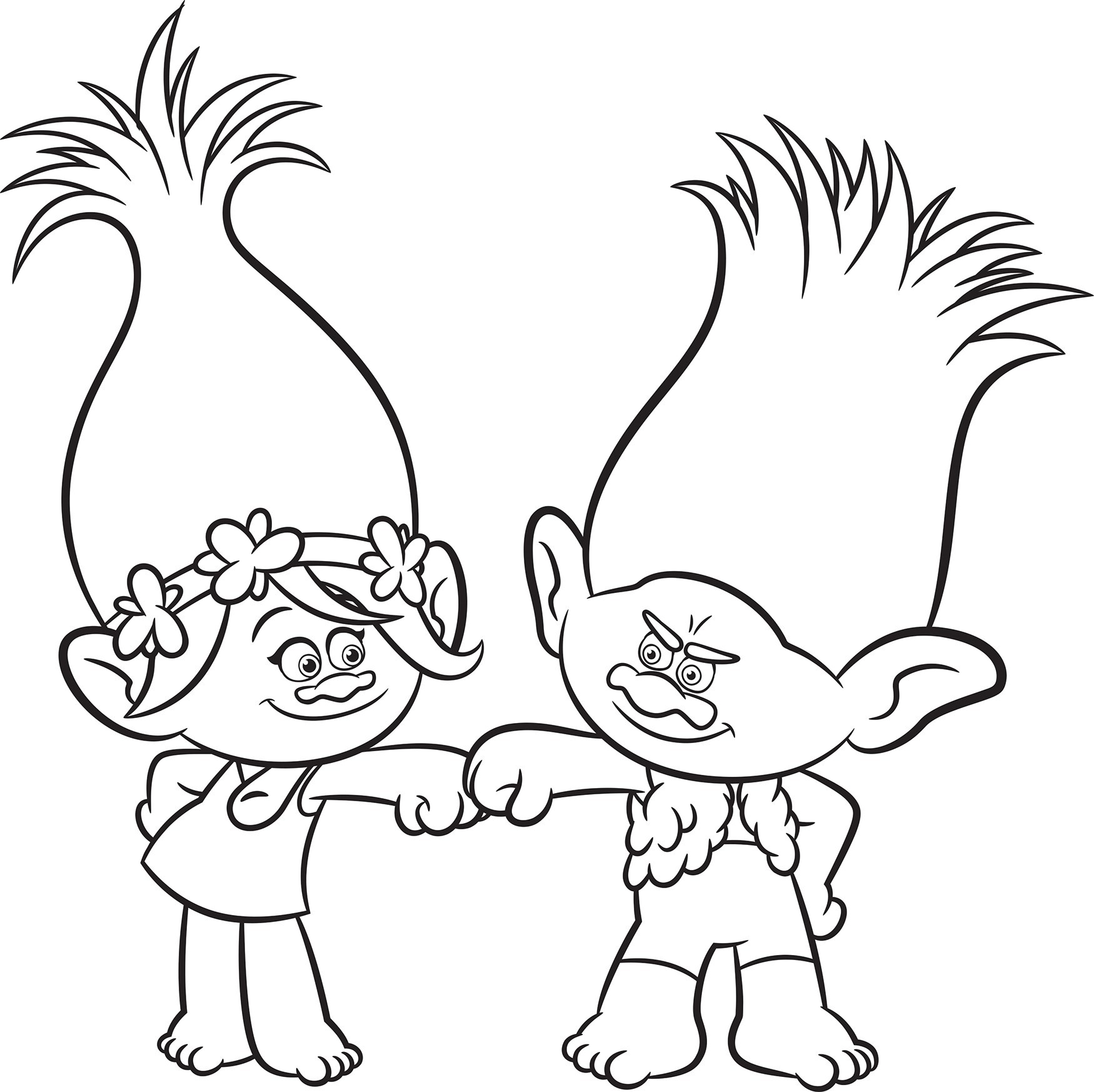 trolls coloring pages free printable