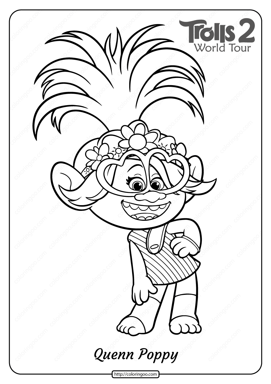 Trolls Coloring Pages Free Printable
