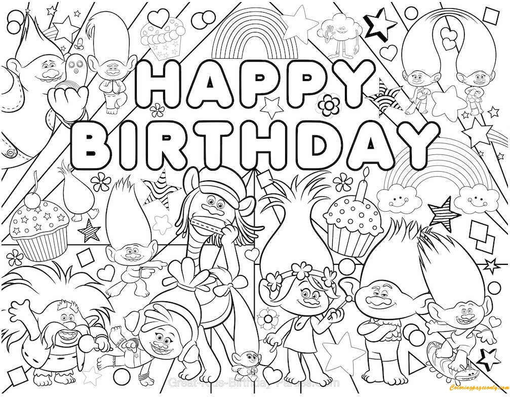 Coloring Pages For Trolls