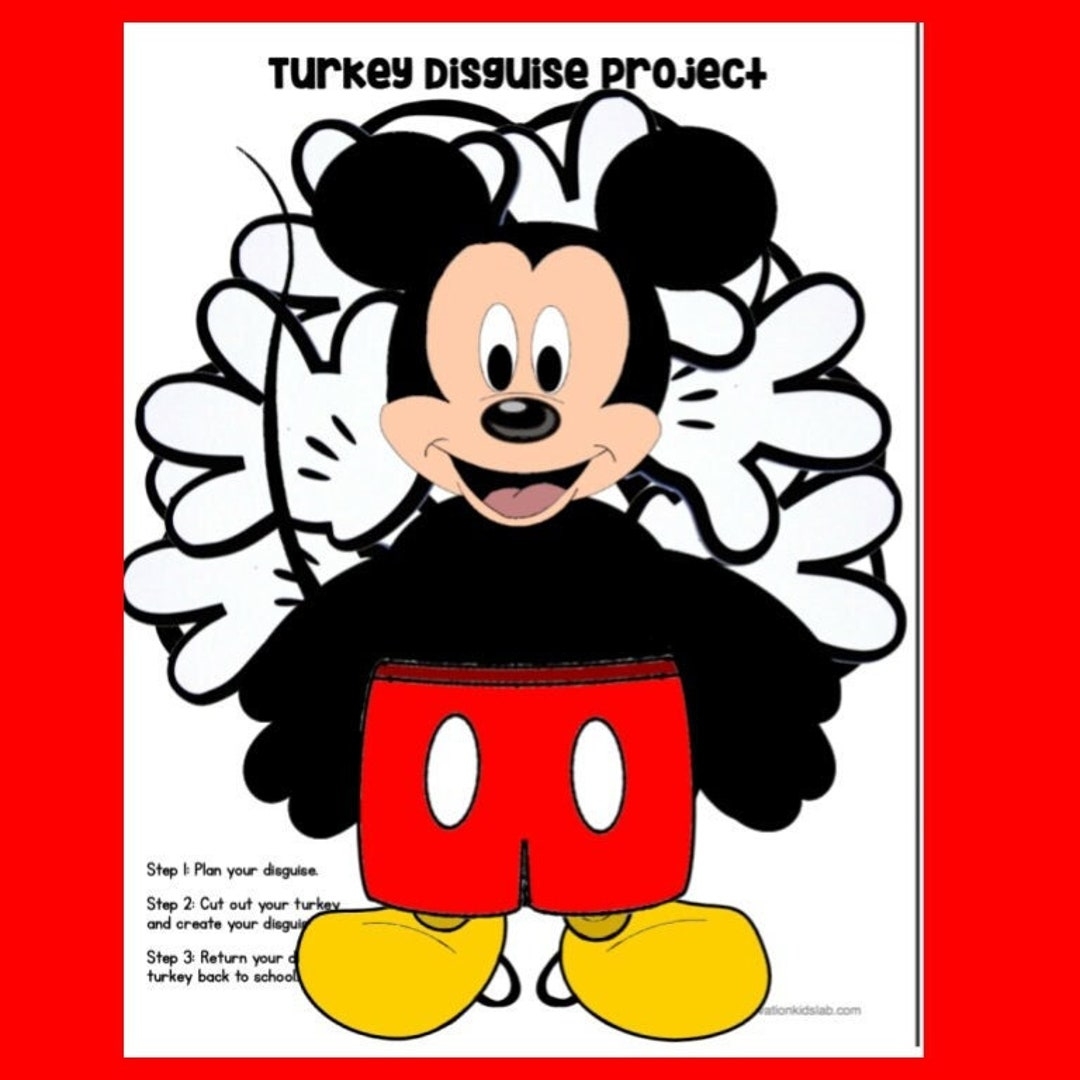 Turkey In Disguise Printable Outfits Mom Wife Busy Life 