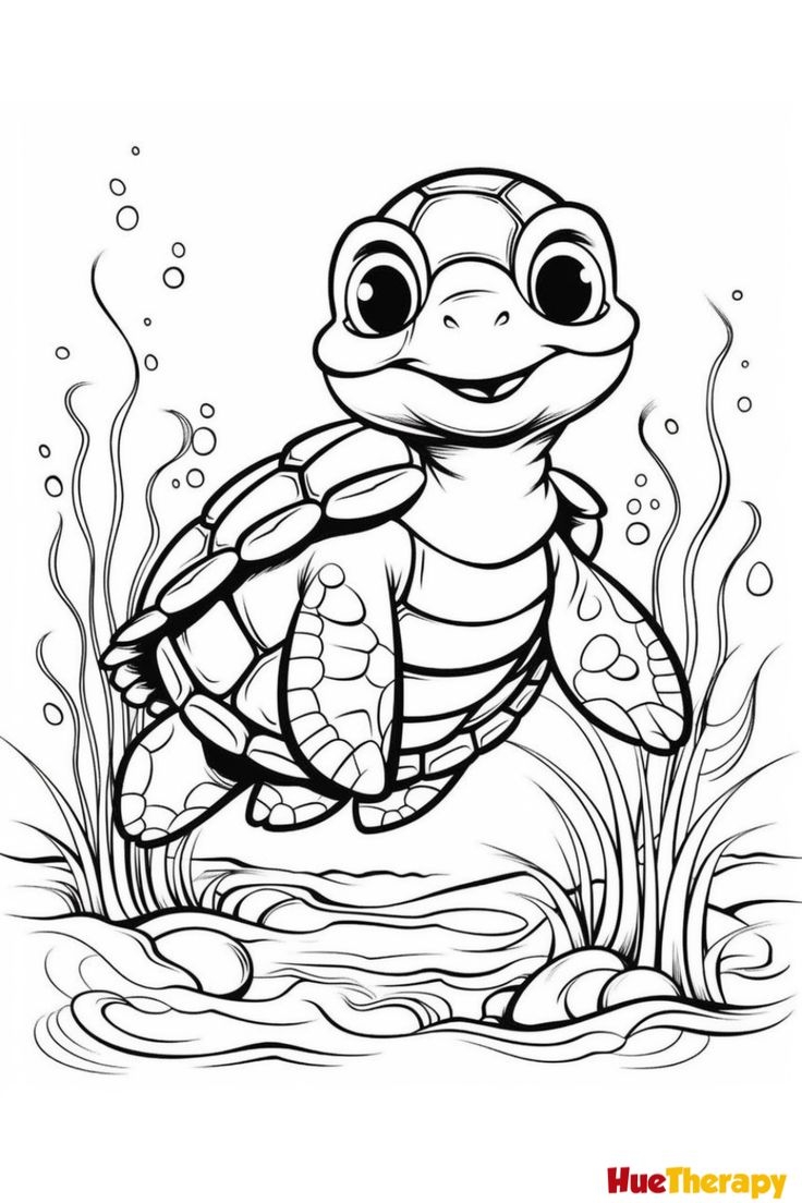 turtle coloring pages free printable