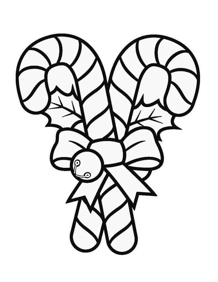 Two Candy Canes Coloring Page Free Printable Coloring Pages For Kids