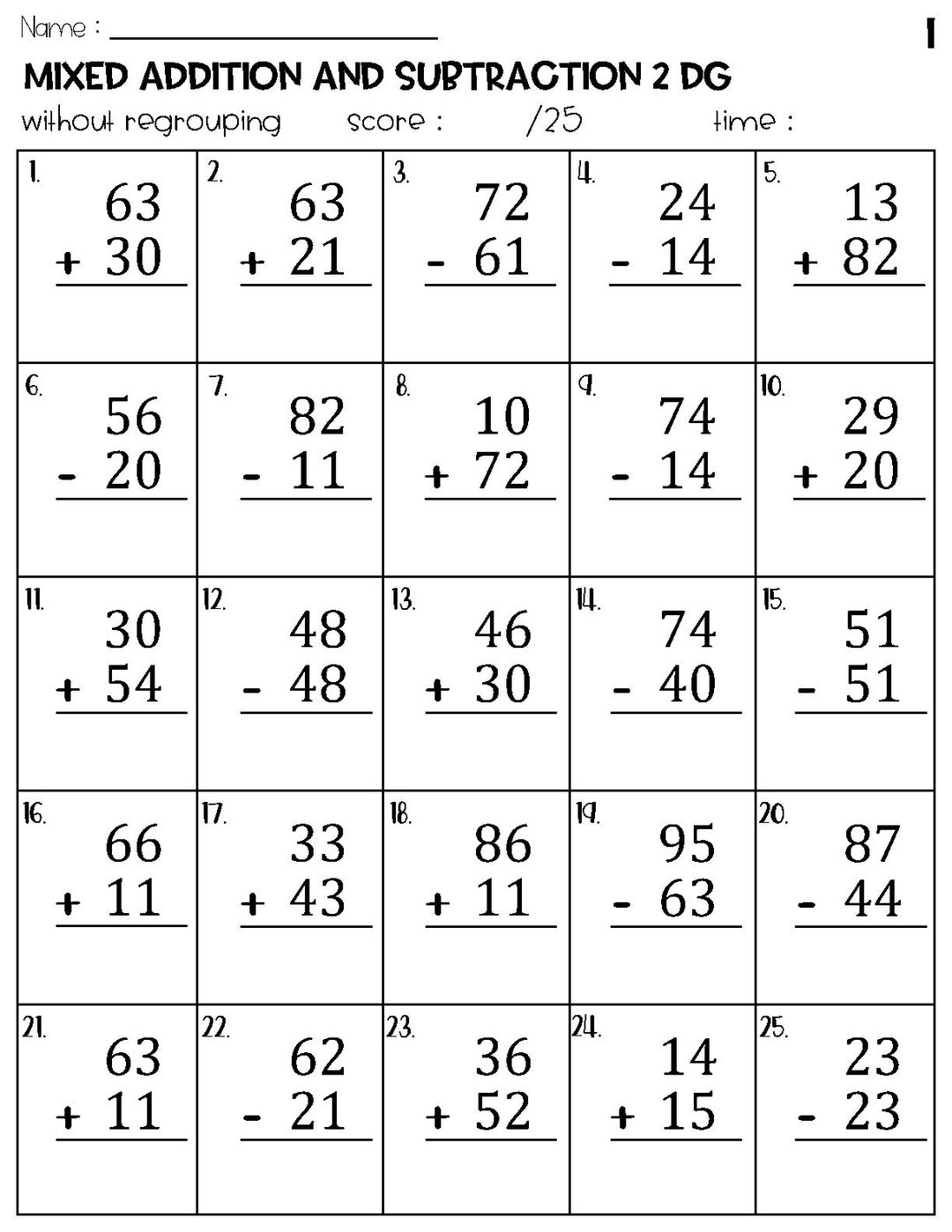 addition and subtraction with regrouping worksheets