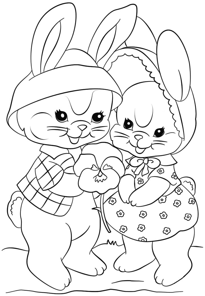 free printable coloring pages of easter bunnies