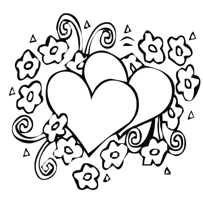 free coloring pages with hearts