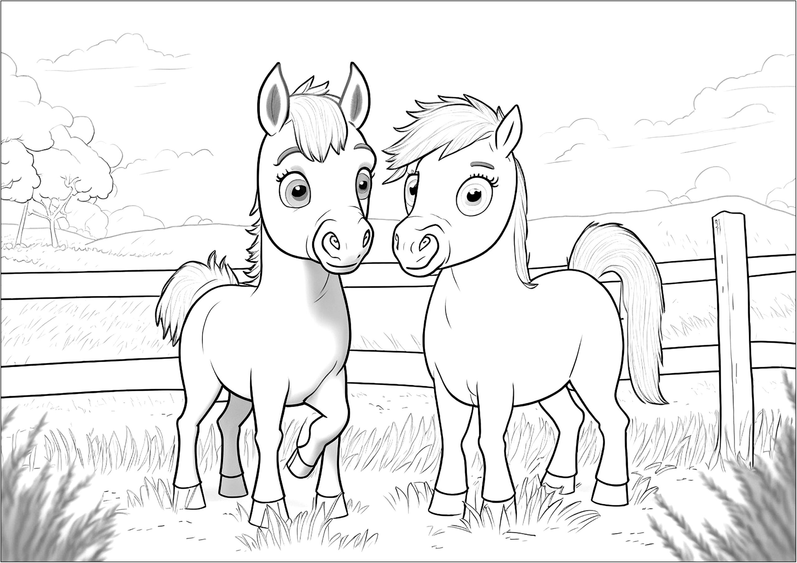 coloring pages horses free printable