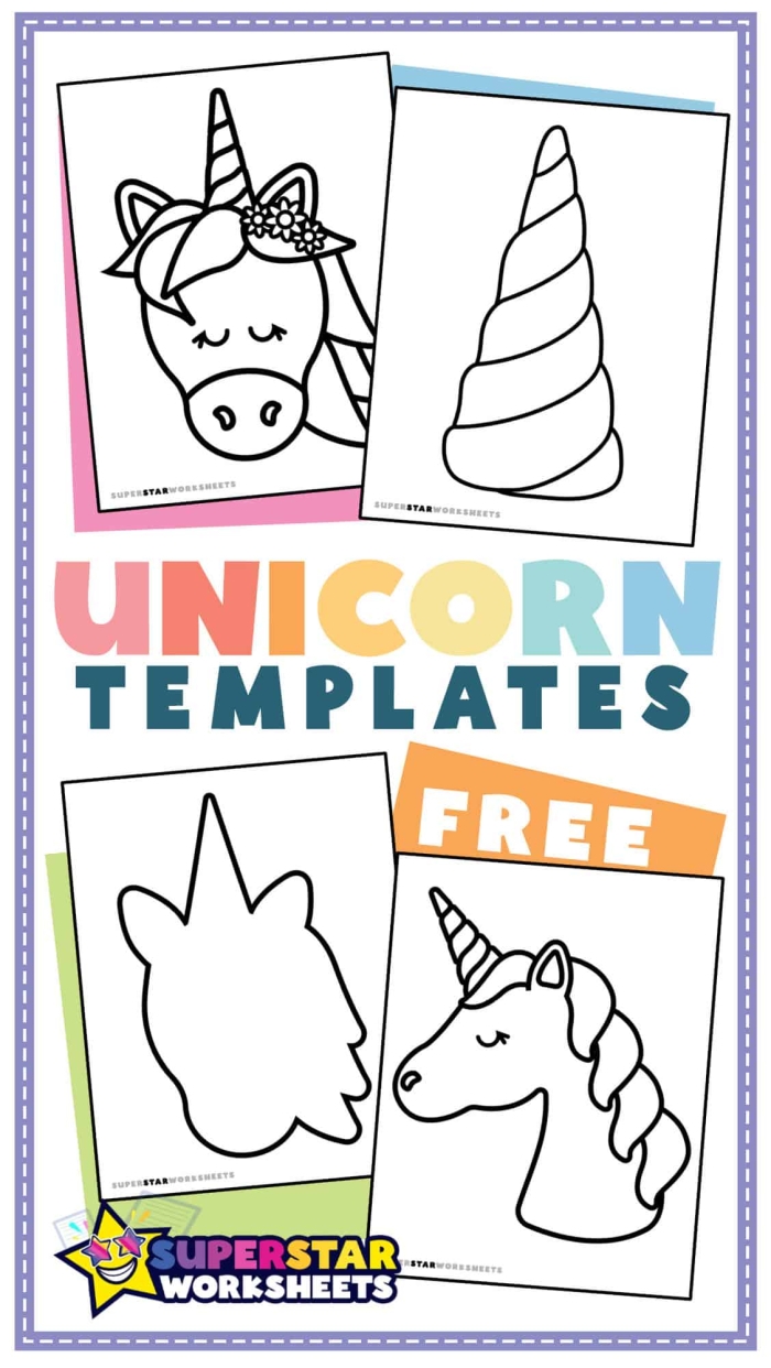 Unicorn Template Worksheets Alfa Worksheets