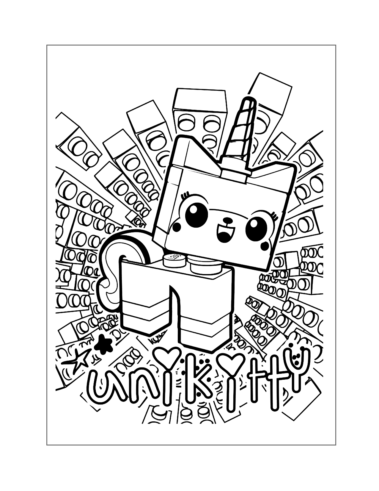 Unikitty Lego Coloring Page Printable Coloring Pages FREE