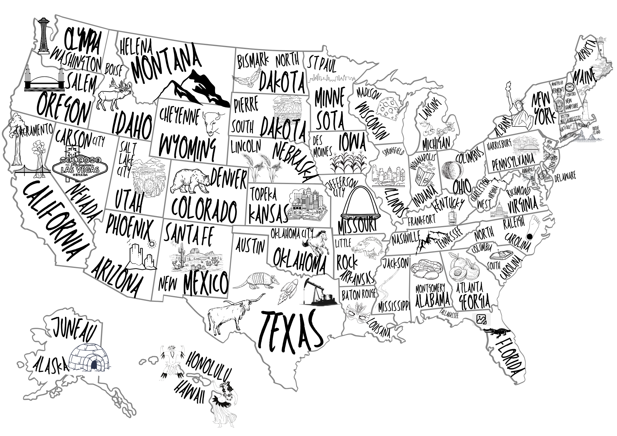 map of united states worksheet