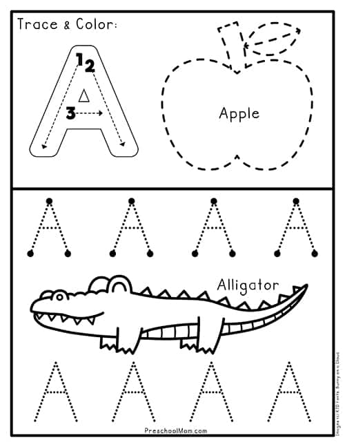 Uppercase Tracing Letter Worksheets Preschool Mom Worksheets Library