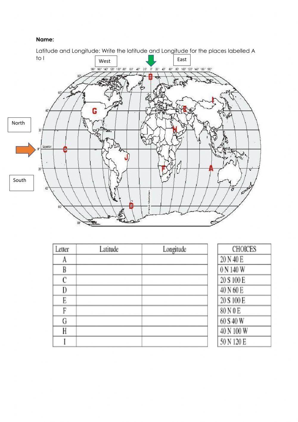 Using Latitude And Longitude Worksheet Have Fun Teaching Worksheets 
