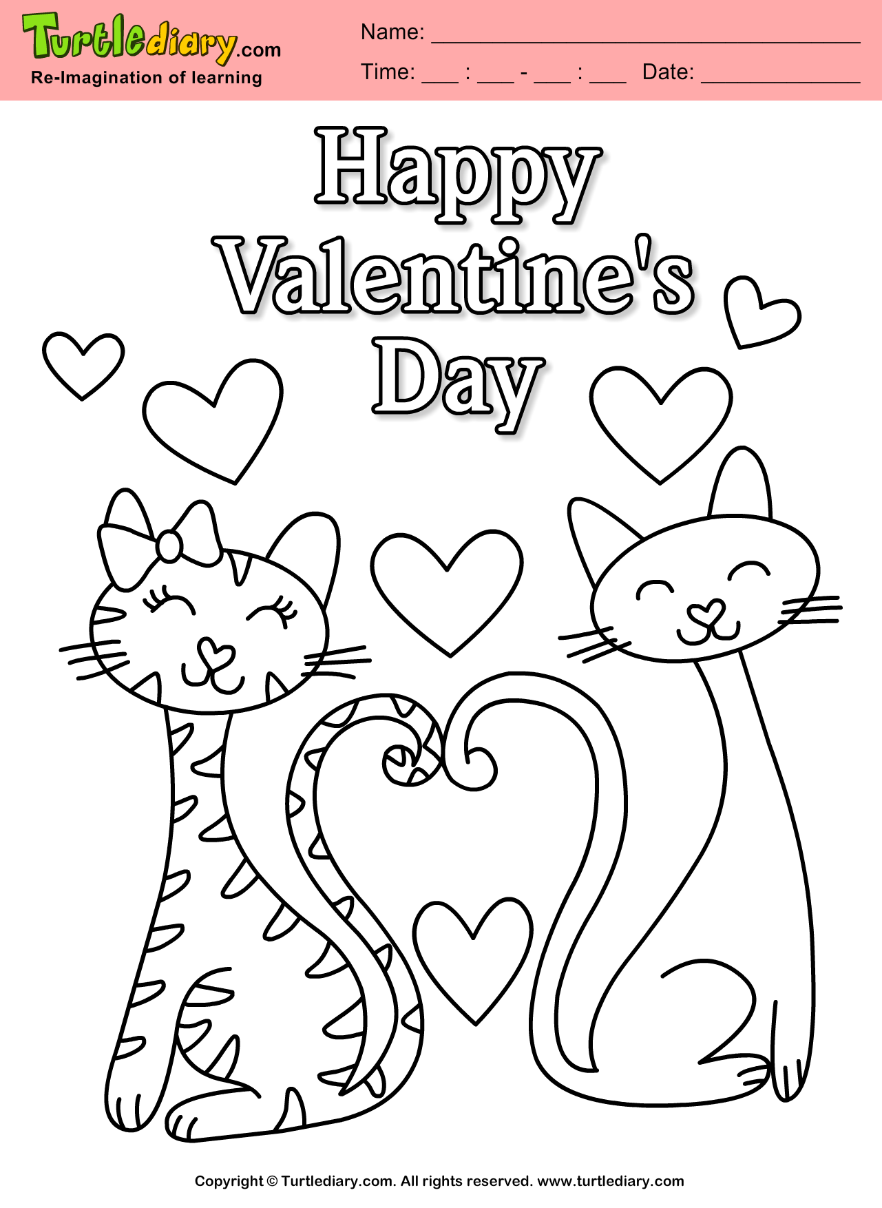 valentines day free coloring pages