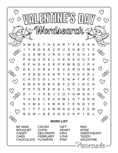 valentines day worksheet