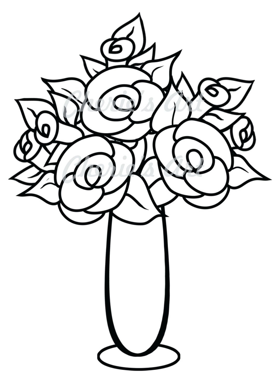 Vase Outline Printable Calendar Printables