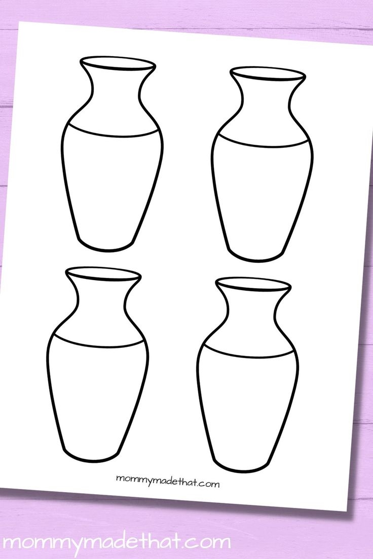 Vase Templates Free Printables Flower Printable Paper Vase Free