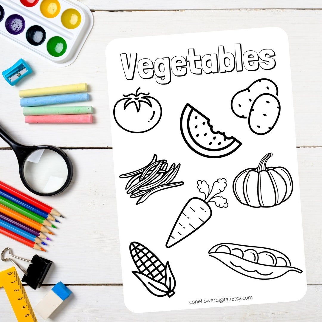 printable vegetable pictures pdf