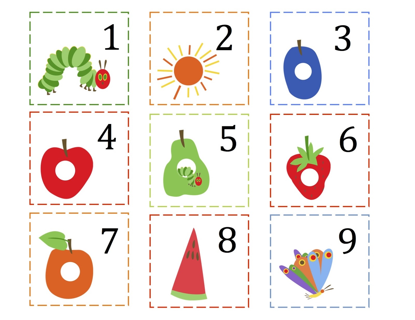 printable pictures of the very hungry caterpillar