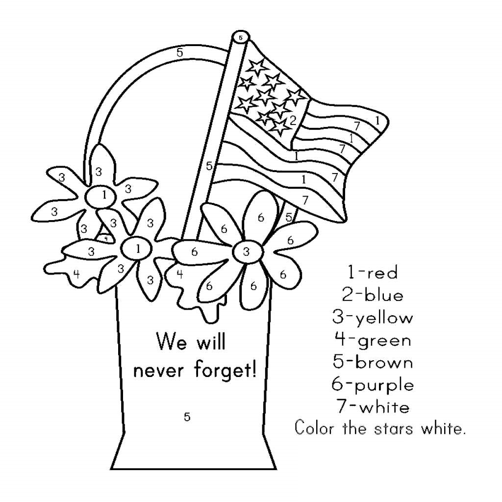 Veterans Day Coloring Pages Color By Number Free Printable Coloring Pages