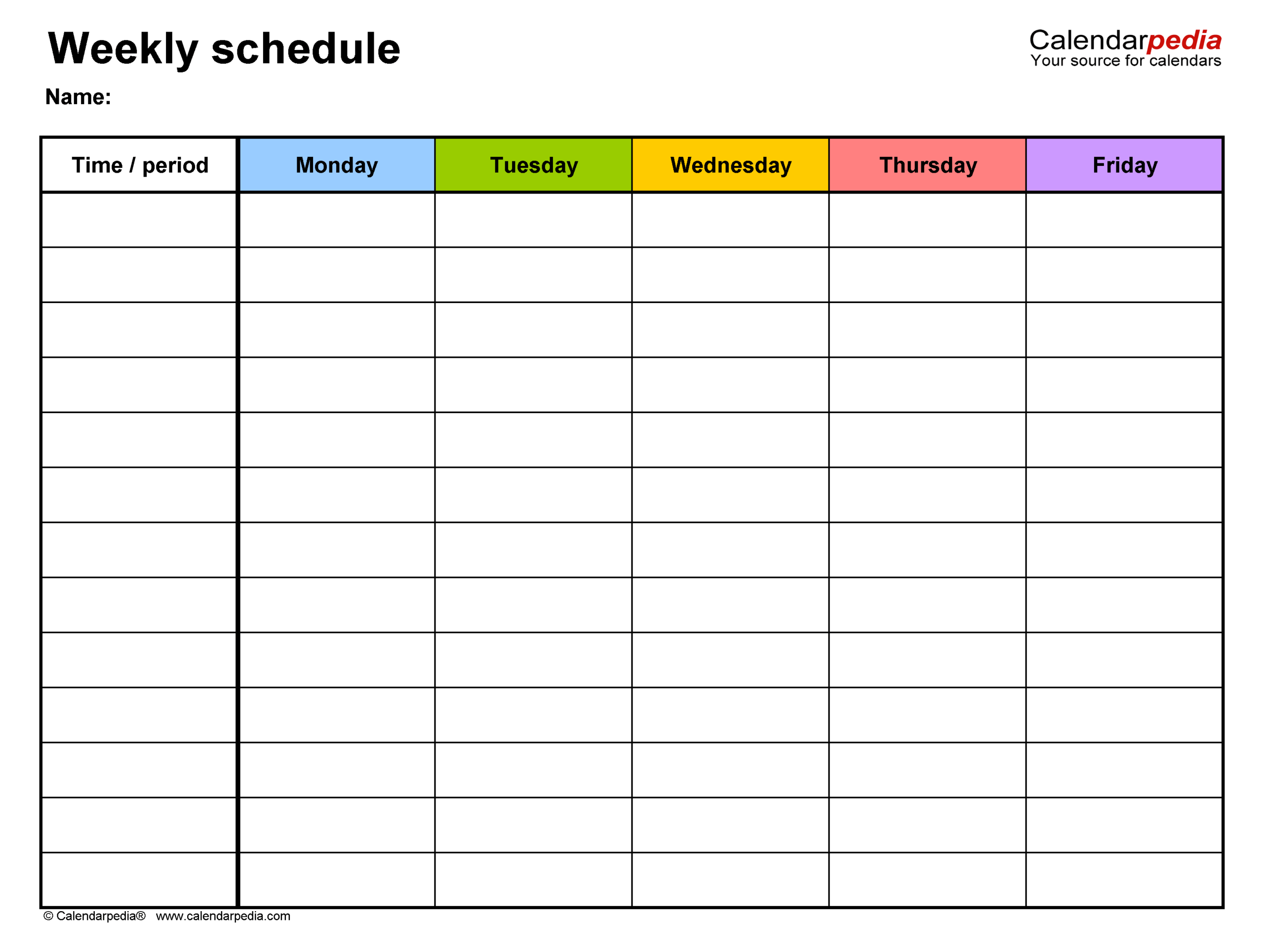Visual Schedule Template Free Printable