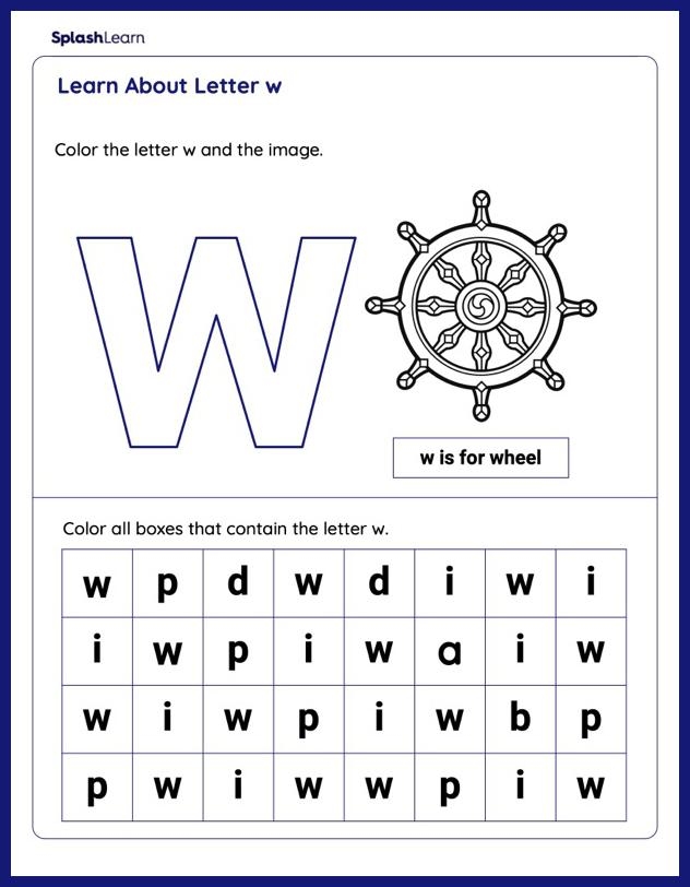 W Worksheets For Preschoolers
