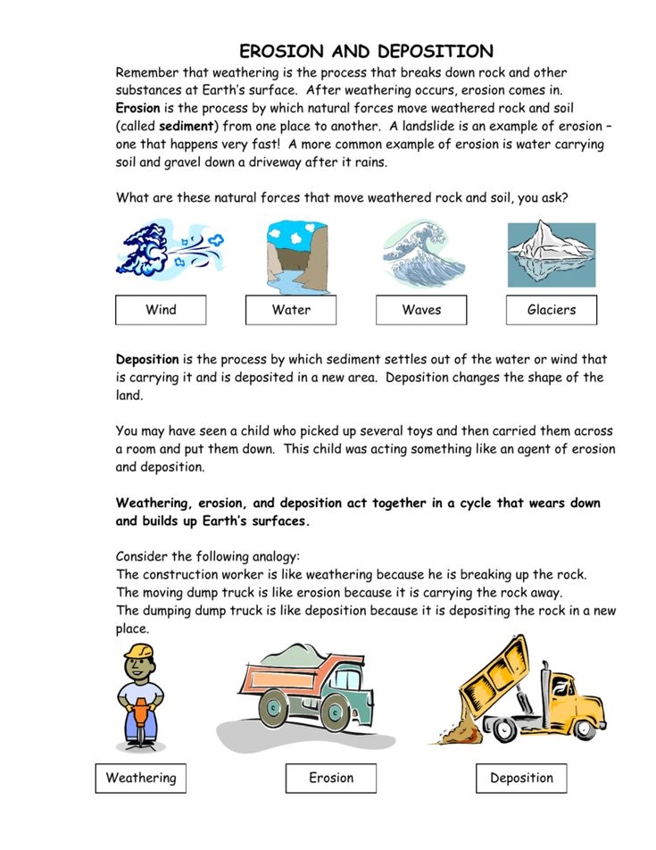 Weathering Erosion And Deposition Worksheet Weathering And Erosion