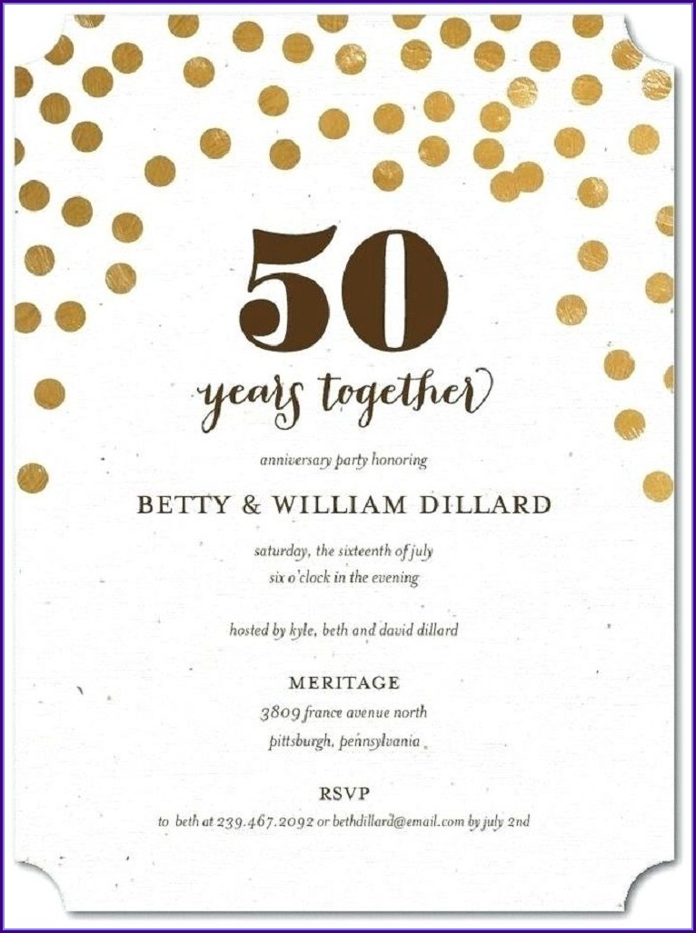 Wedding Anniversary Invitation Templates Microsoft Word