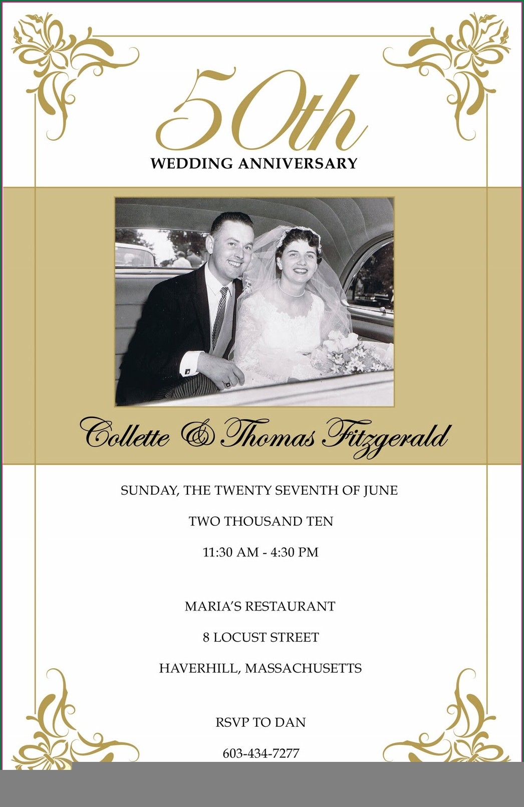 Wedding Anniversary Invitation Templates Microsoft Word