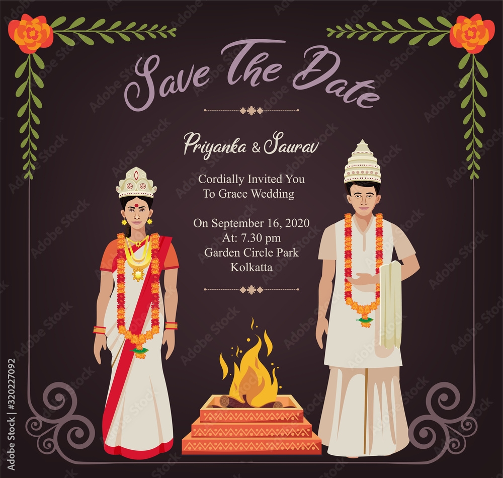 bengali wedding invitation templates