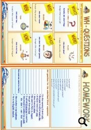 wh questions worksheet