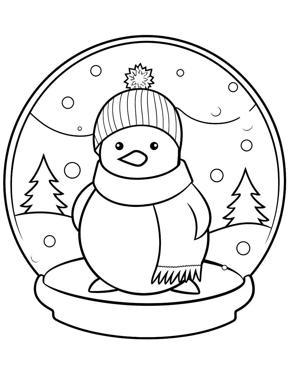 free winter coloring pages printable