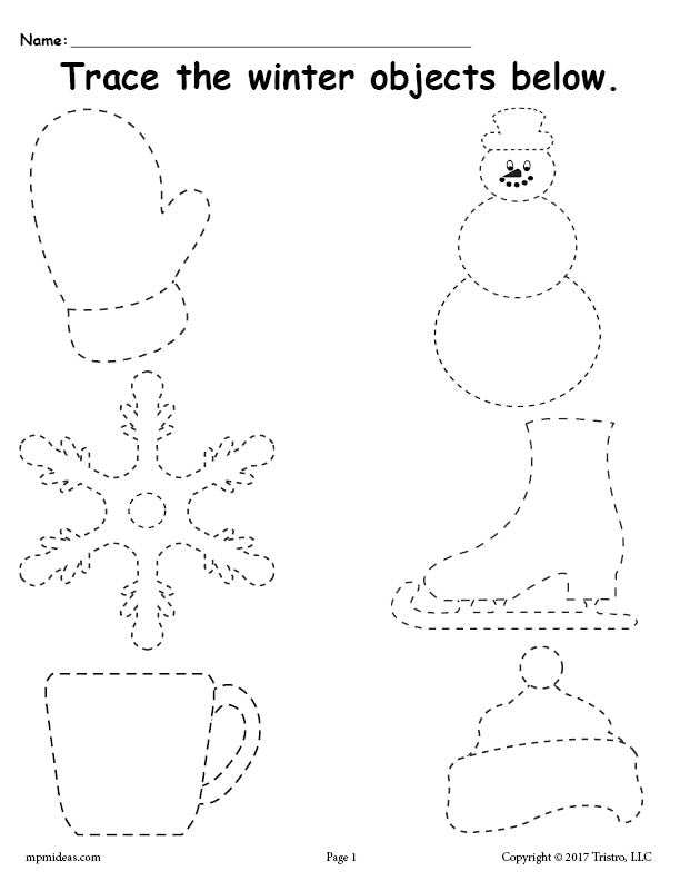 Winter Worksheets For Preschool Planning Playtime Worksheets Library