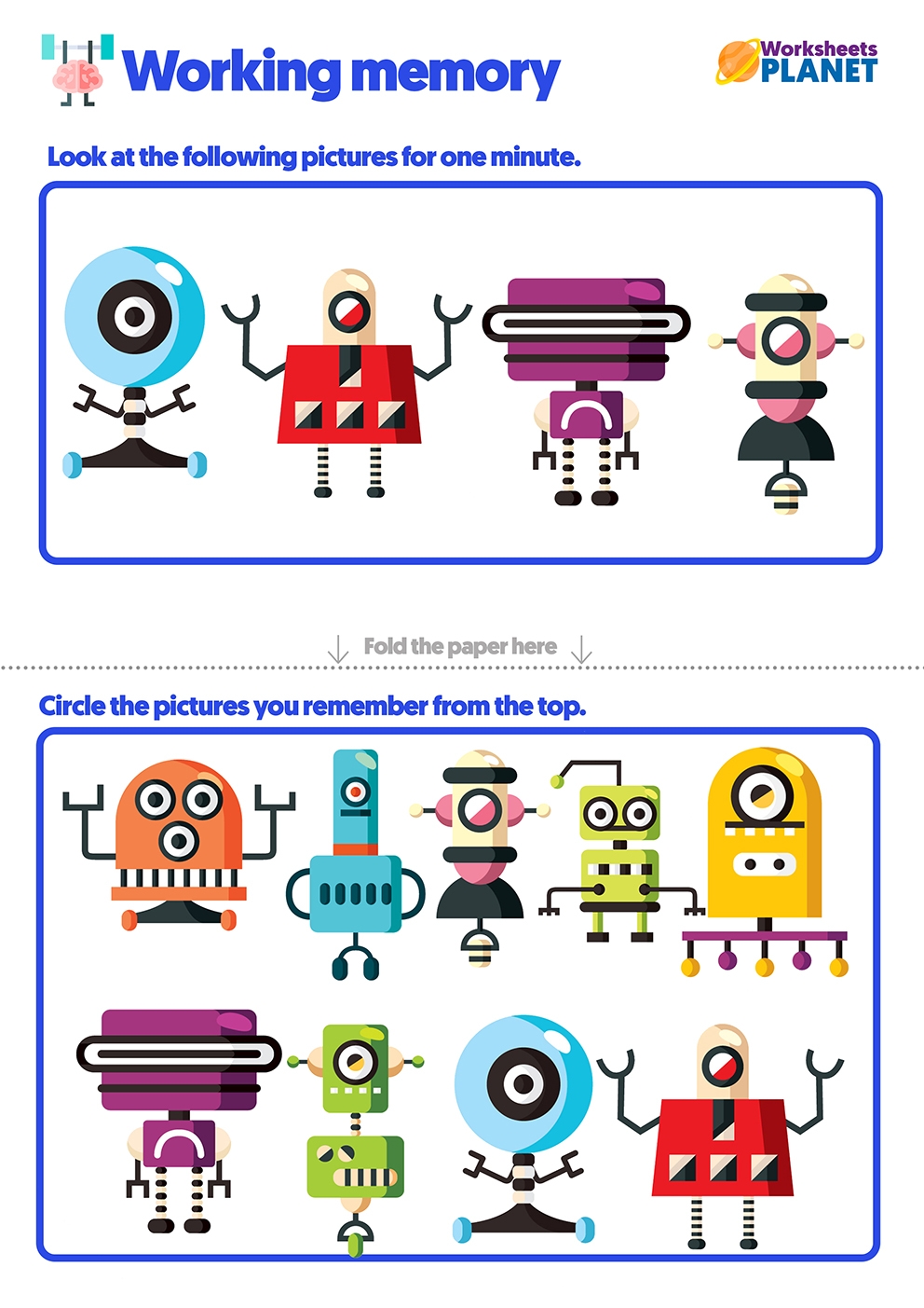 Working Memory Activities For Kids