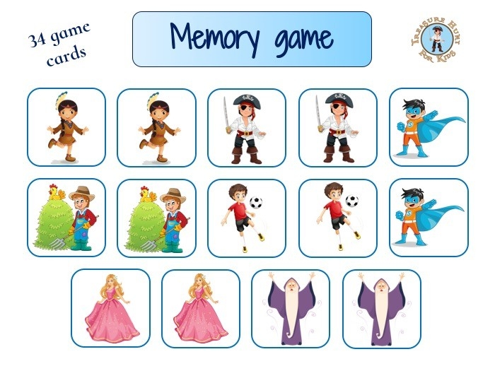working memory games for kids printable