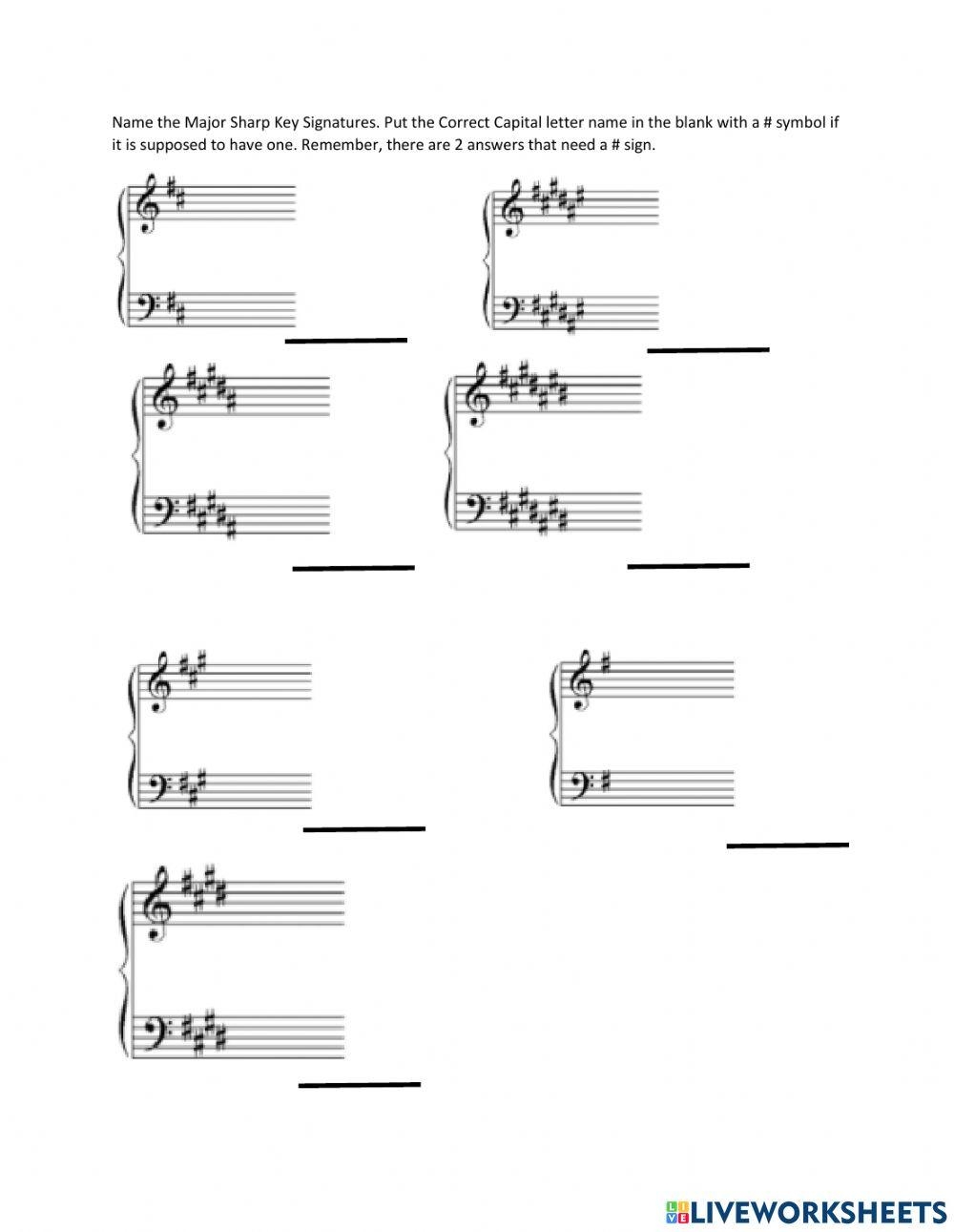 Worksheet 2 2 Key Signatures The Dock For Learning Worksheets Library