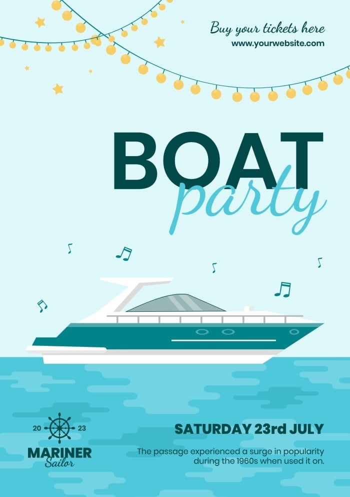 Yacht Party Invitation Template Boat Party Invitation Vrogue co