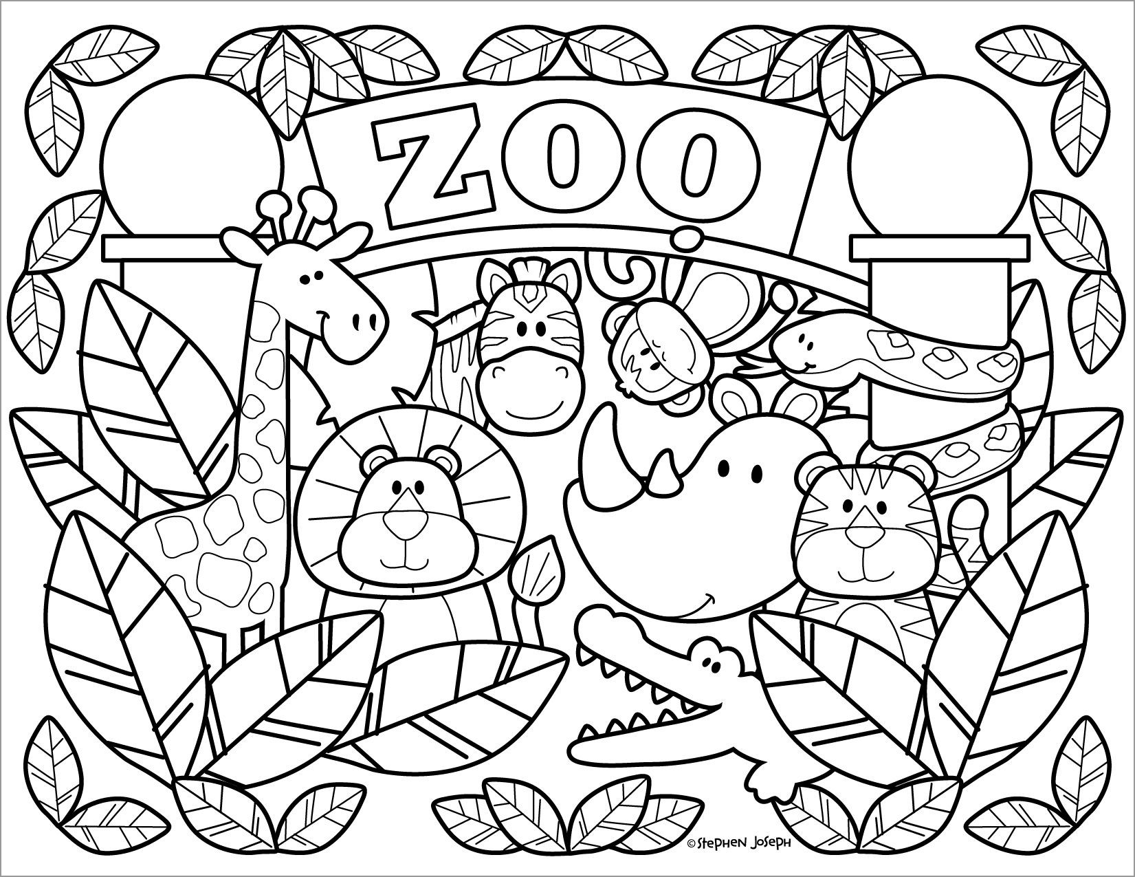 Coloring Pages Of Zoo