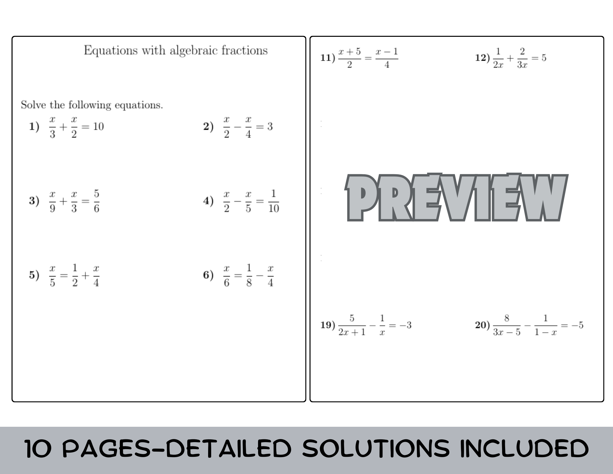 algebraic fractions worksheet algebraic fractions worksheet