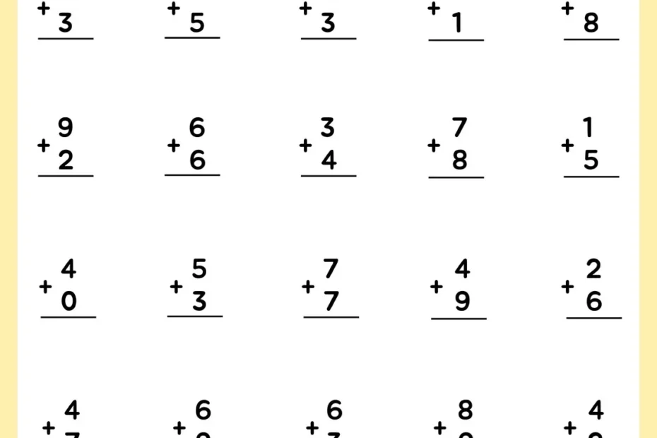 Free 1st Grade Math Worksheet Templates To Customize Canva