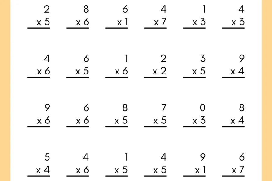 Free 3rd Grade Math Worksheets To Customize Canva