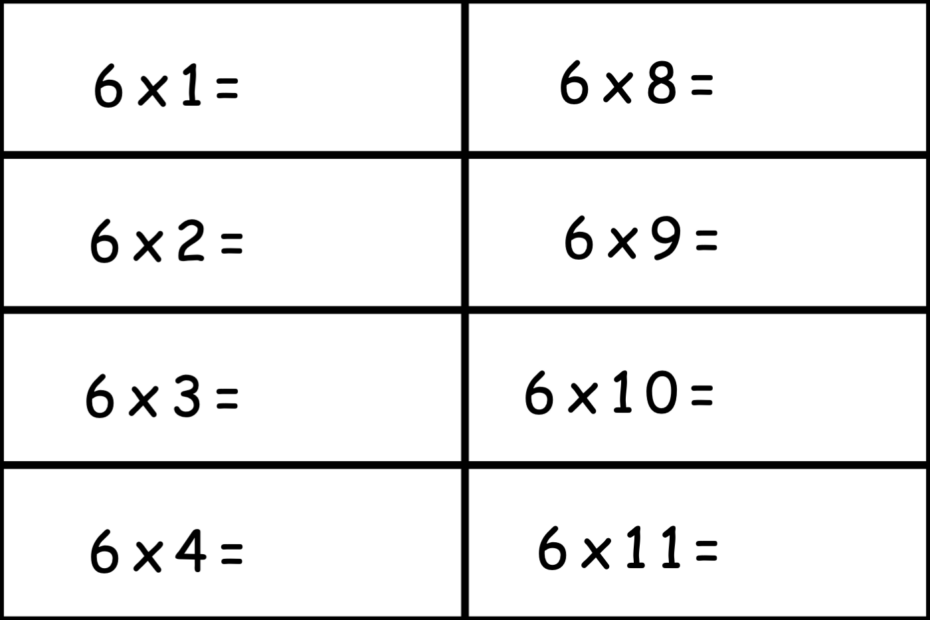 Free Multiplication Worksheet 6s Worksheets4Free