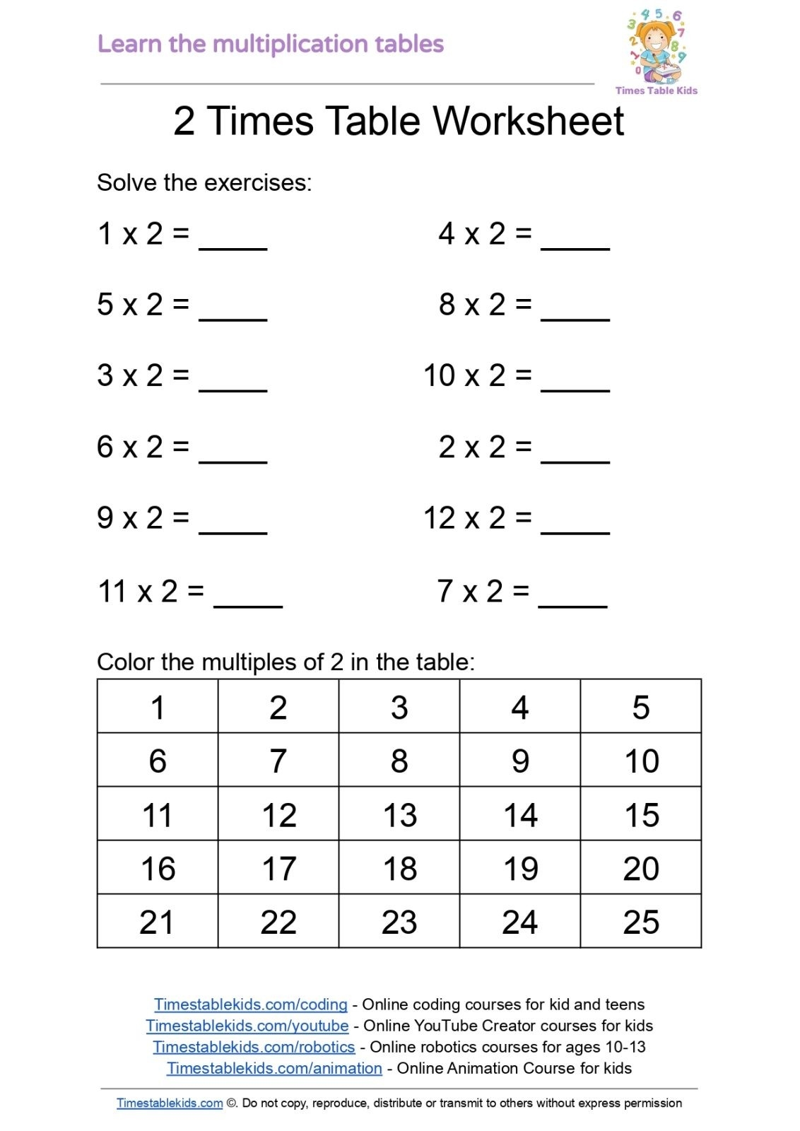 Free Multiplication Worksheets PDF Fun Practice Sheets For All Ages